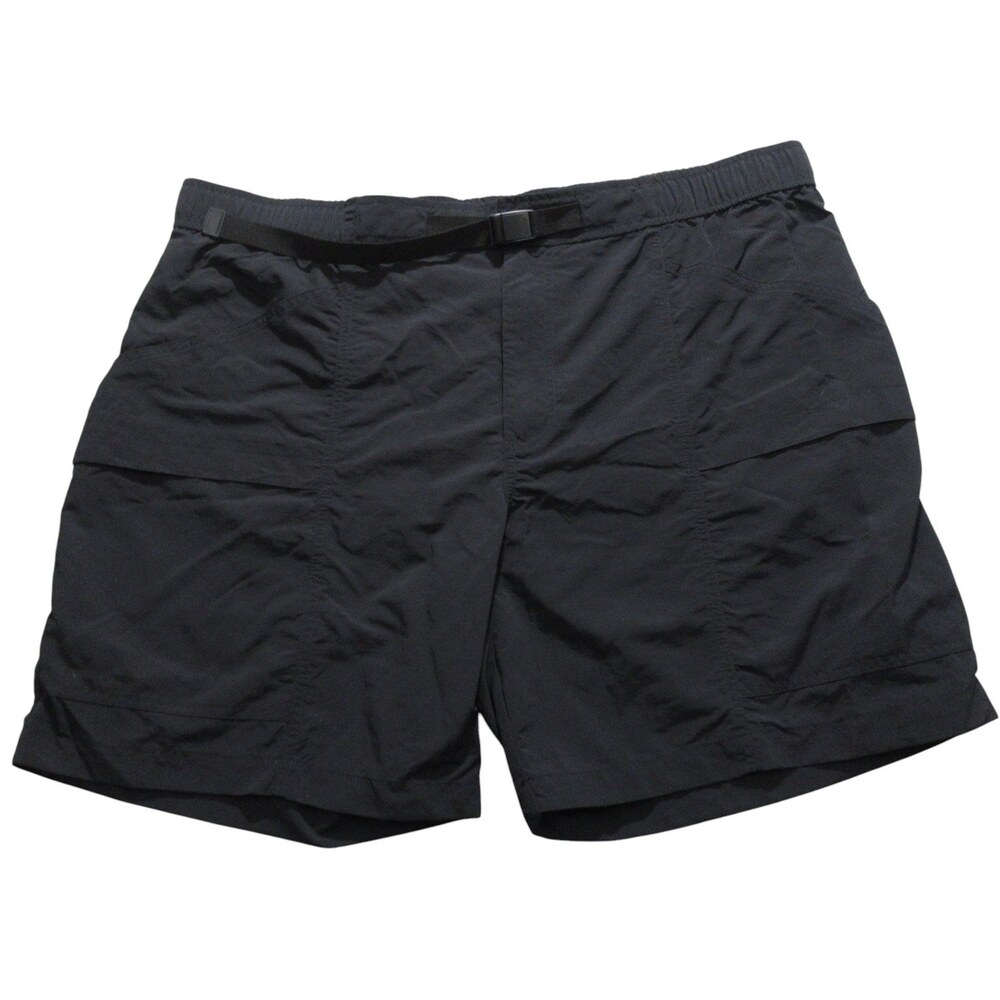 Eddie Bauer Mens Shorts 2XL X 8 Black Stretch‎ Nylon Drawstring Active